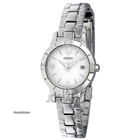Seiko Silver Dial Stainless Steel Ladies Watch SXDE35