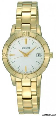 Seiko Silver Dial Gold-tone Ladies Watch SXDE40
