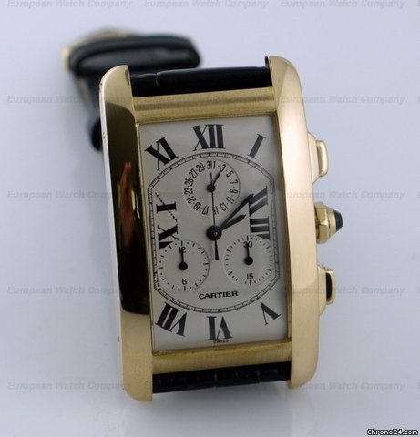 replica Cartier American Tank Chronograph YG WATCHES 1 