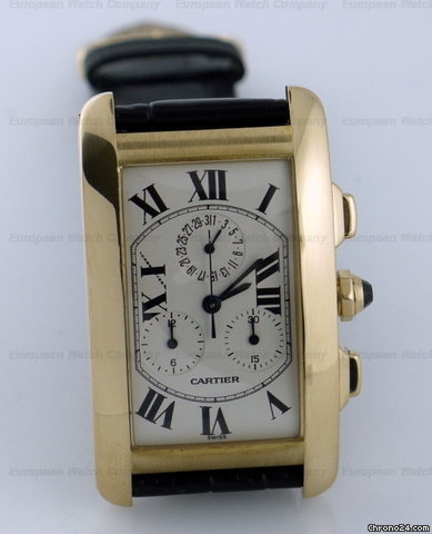 Cartier American Tank Chronograph YG