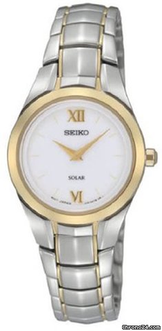 Seiko White Dial two-tone Ladies Watch SUP108
