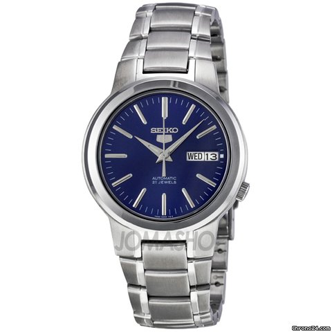 Seiko 5 Blue Stainless Steel Automatic Mens Watch SNKA05