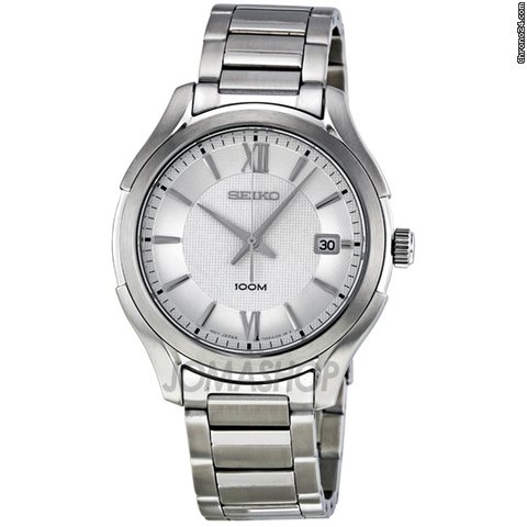 Seiko Silver Dial Stainless Steel Mens Watch SGEF67