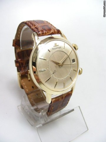 replica Jaeger-LeCoultre Memovox yellow gold vintage reveil cadran silver WATCHES 1 