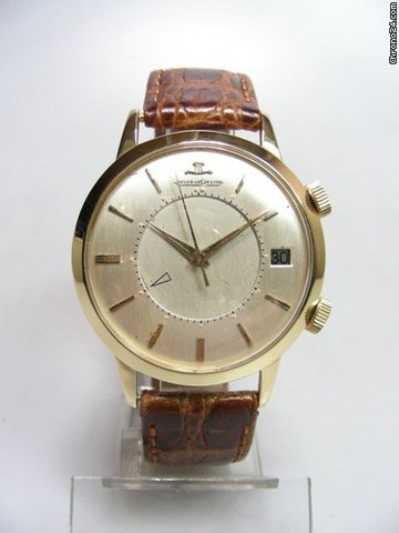 Jaeger-LeCoultre Memovox yellow gold vintage reveil cadran silver