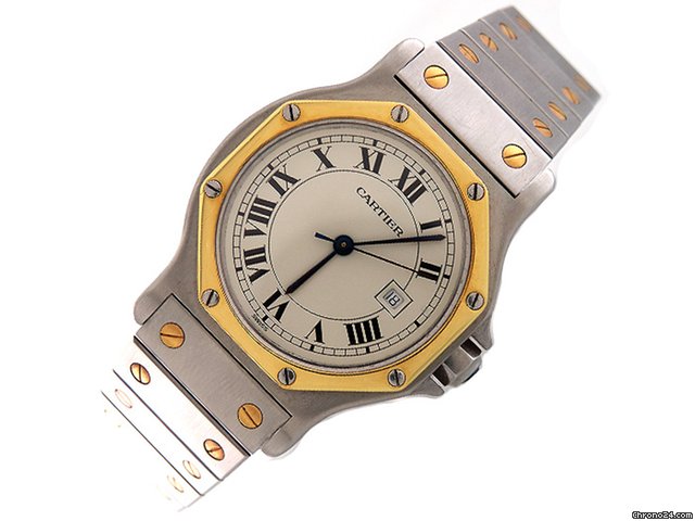 Cartier Santos Stahl/Gold Automatik
