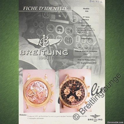 replica Breitling Cosmonaute 809 die weltweit einzige in 18 Kt Gold WATCHES 1 