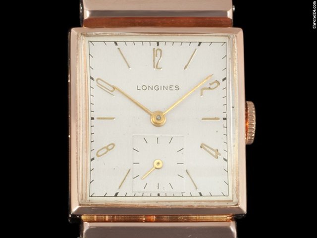 replica Longines 1942 Vintage LONGINES Mens Midsize Watch - 14K Rose GOLD WATCHES 1 