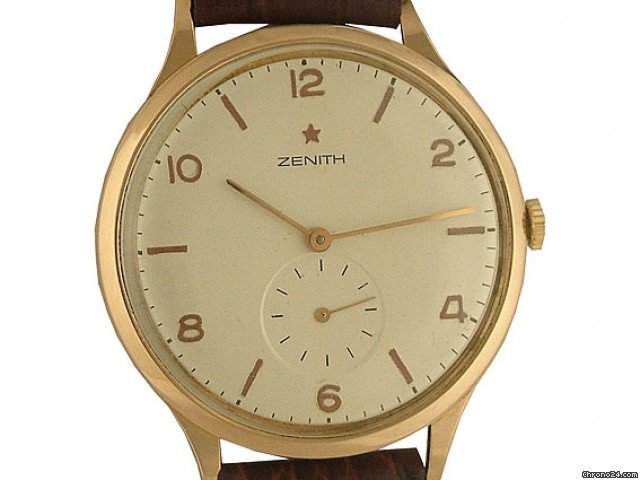 Zenith Vintage kleine Sekunde Handaufzug 18kt Rosegold 37mm