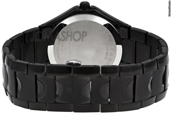 replica Movado Black Dial Black PVD Stainless Steel Mens Watch 0606536 WATCHES 1 