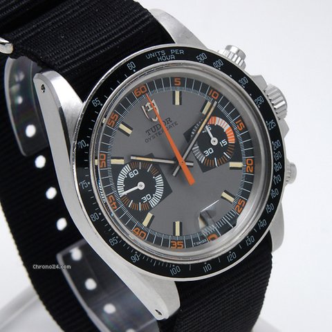 Tudor Chronographe Oysterdate"Monte Carlo", lunette bakelite noire
