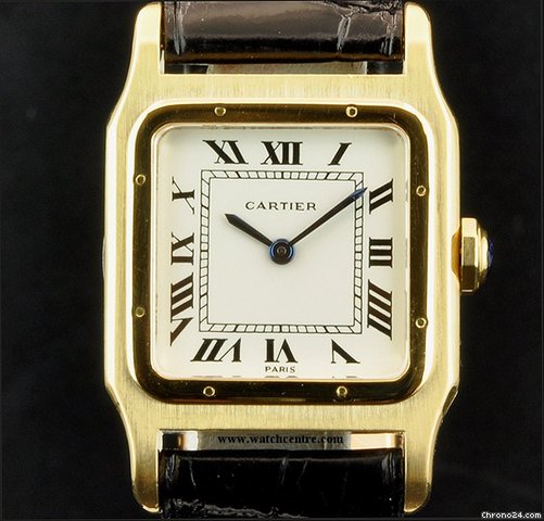 Cartier 18k Y/Gold Very Rare Manual Wind Gents Santos