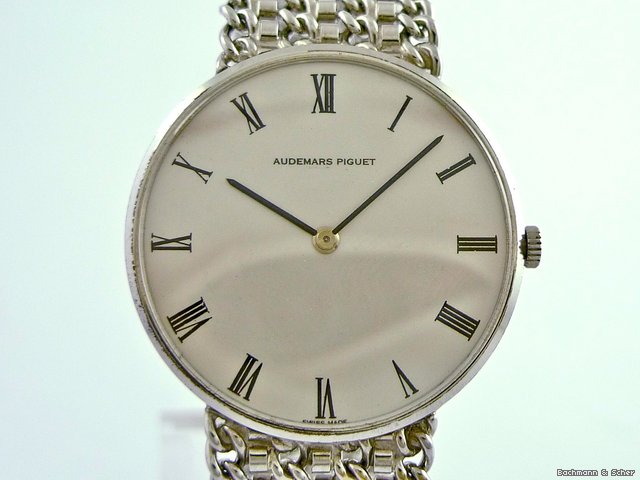 replica Audemars Piguet Gentleman's Watch, 18k.White Gold, Ref. 3 WATCHES 1 