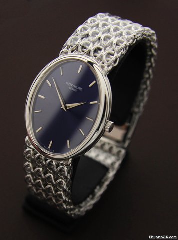 replica Patek Philippe Ellipse 18k White Gold Spectacular Nos Watch WATCHES 1 