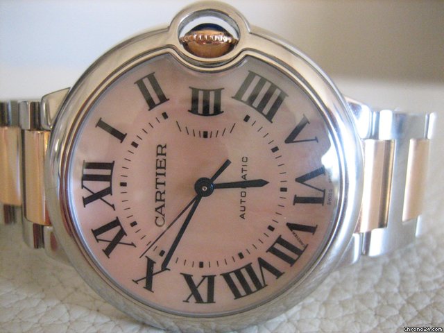 Cartier ballon bleu or rose /acier MM