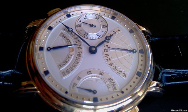 replica Maurice Lacroix Masterpiece double Retrograde Gold WATCHES 1 