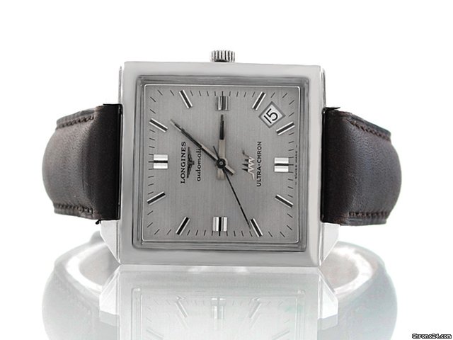 replica Longines Ultra-Chron, Automatik in Stahl mit Lederband WATCHES 1 