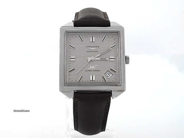 Longines Ultra-Chron, Automatik in Stahl mit Lederband