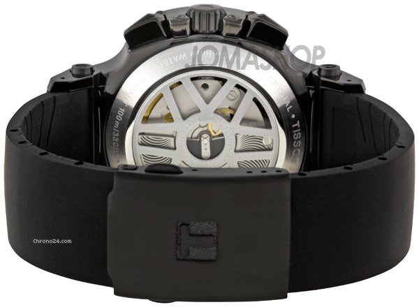 replica Tissot T-Race Black Dial Chronograph Automatic Black Rubber Mens Watch T048427 WATCHES 1 