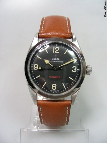 Tudor Ranger Vintage steel acier/cuir tritium dial
