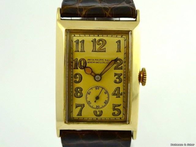 replica Patek Philippe Vintage Gentleman's Watch, 18k Yellow Gold, Bj. 1928 WATCHES 1 