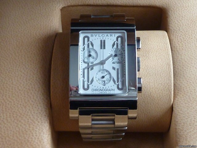 Bulgari Rettangolo Chronograph Edelstahl