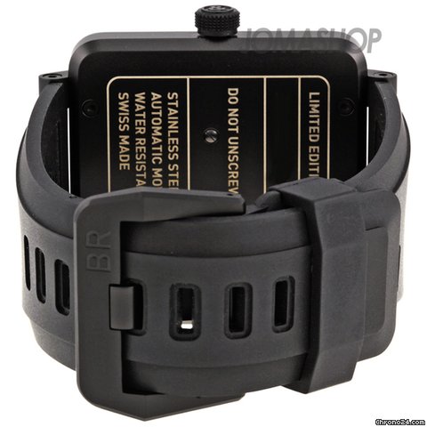 replica Bell & Ross Red Radar Automatic Black Rubber Mens Watch BR0192-REDRADAR WATCHES 1