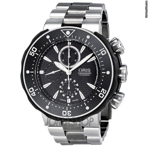 Oris Pro Diver Chronograph Titanium Mens Watch 67476307154MB