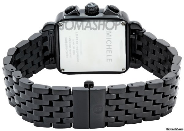 replica Michele Deco Noir Diamond Black IP Ladies Watch MWW06A000679 WATCHES 1 