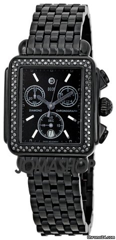 Michele Deco Noir Diamond Black IP Ladies Watch MWW06A000679