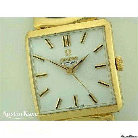 replica Omega 18ct gold automatic on strap WATCHES 1 