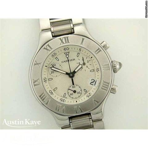 Cartier Chronoscaph steel quartz on bracelet