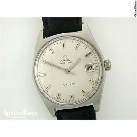Omega Geneve steel automatic on strap.