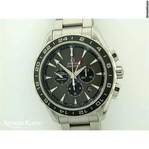 Omega Aquaterra GMT steel automatic co-axial chronograph on bracelet