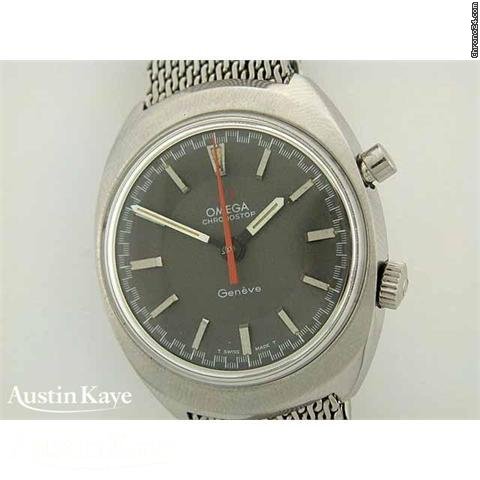 Omega Chronostop steel manual on bracelet