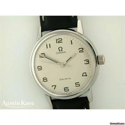 Omega Geneve steel manual on strap.
