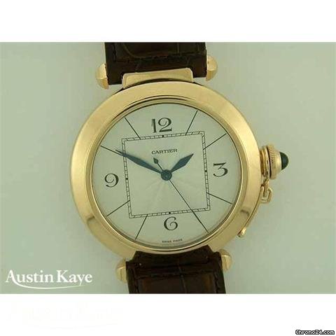 Cartier Pasha 18ct Gold automatic on strap