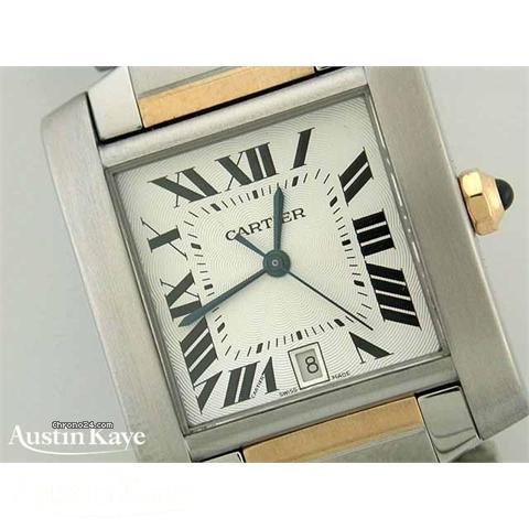 replica Cartier Tank Francaise Bi-metal automatic on bracelet WATCHES 1 
