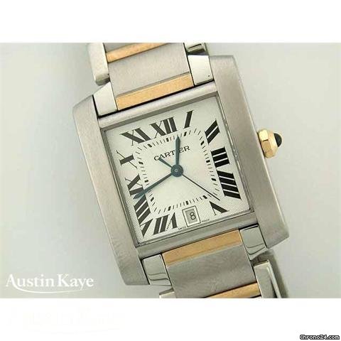 Cartier Tank Francaise Bi-metal automatic on bracelet