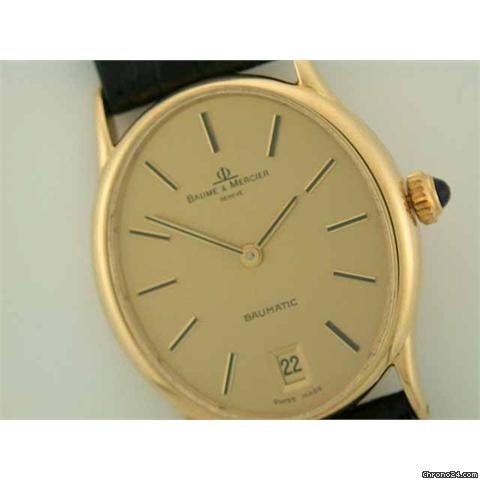 replica Baume & Mercier &  Baumatic 18ct gold automatic on strap WATCHES 1 