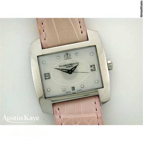Baume & Mercier & steel quartz on Leather strap WATCHES 2