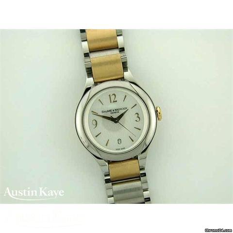 Baume & Mercier &  bi-colour quartz on bracelet.