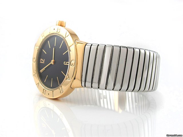 replica Bulgari Damen "BVLGARI BVLGARI" Edelstahl / Gelbgold Quarz WATCHES 1 
