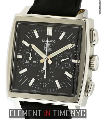 TAG Heuer Monaco Chronograph Black Dial 38mm CW21111.FC6177