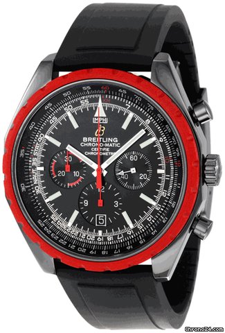 Breitling Chronomatic 49 Black Rubber Strap Mens Watch M1436003-BA67BKPD
