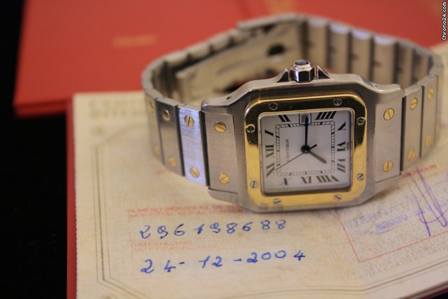 Cartier SANTOS GALBEE SS/GOLD AUTOMATIC BIG SIZE