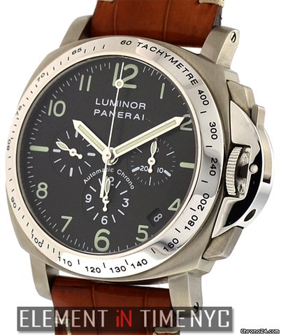 Panerai Luminor Chronograph Titanium Zenith Movement PAM 74