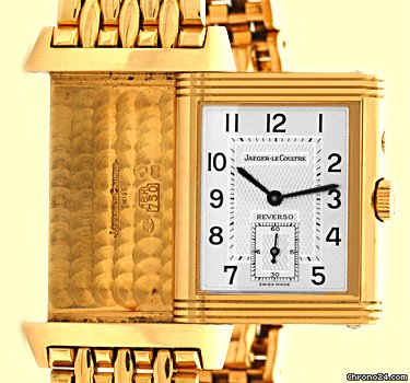 replica Jaeger-LeCoultre Gent's 18K Rose Gold Jaeger-  Reverso Duo Dual Time Zone WATCHES 1 