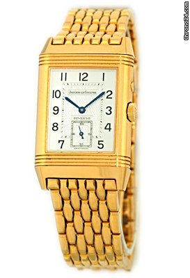 Jaeger-LeCoultre Gent's 18K Rose Gold Jaeger-  Reverso Duo Dual Time Zone