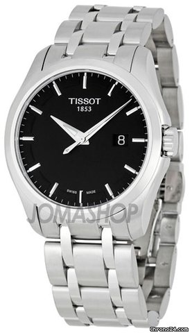 Tissot Couturier Black Dial Stainless Steel Mens Watch T0354101105100